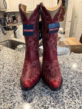 Durango Women’s Burgundy Embroidered Western Heeled Boots